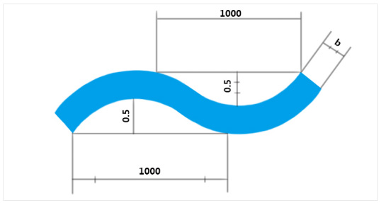 S-shaped bend-Heat treated steel strip shape